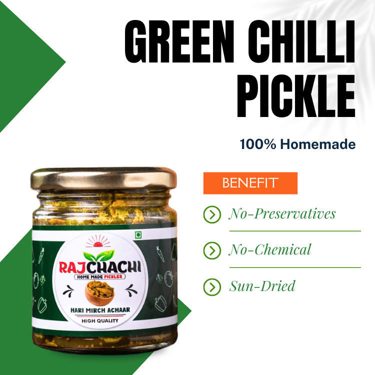 Mango & Green Chilli Pickle Combo Pack of 2 - 200gms Each